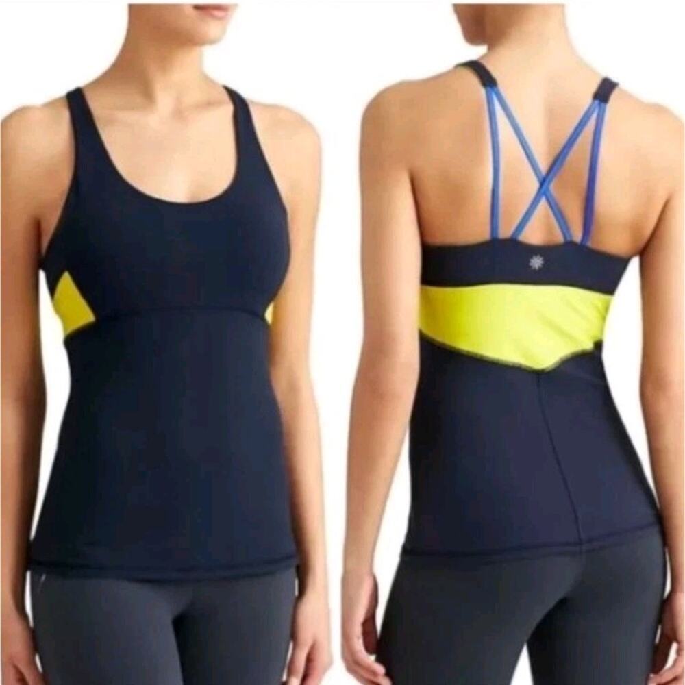 Athleta Start Up Workout Tank Strappy Back Size Small Activewear Running Athleti